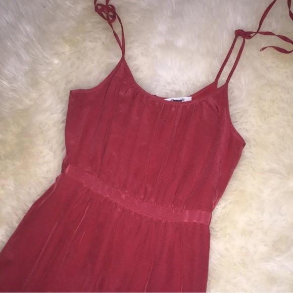 Madewell silk Skyway Cami dress spaghetti straps warm berry women’s size 10 - Picture 4 of 14